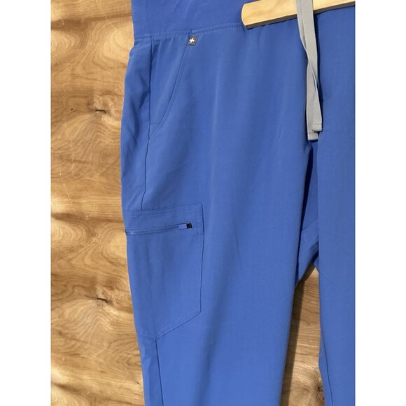 FIGS Woman’s XXL Zamora Jogger Scrub Pants  Blue Women's High Waisted Drawstring - Picture 3 of 10